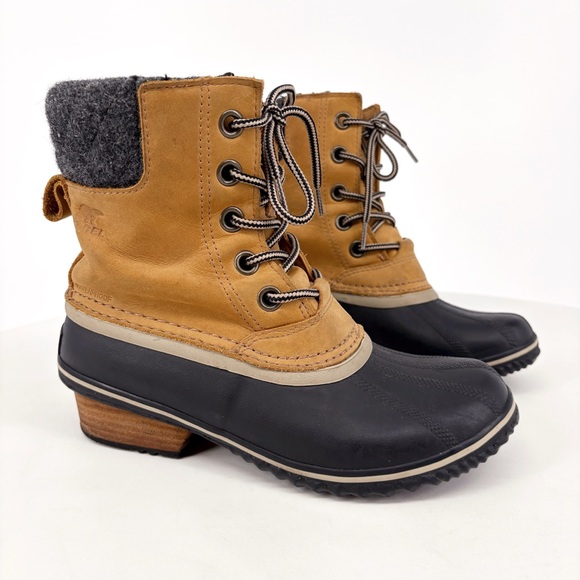 SOREL Slimpack II Lace Waterproof Boots in Elk Black 7.5 - Picture 5 of 16